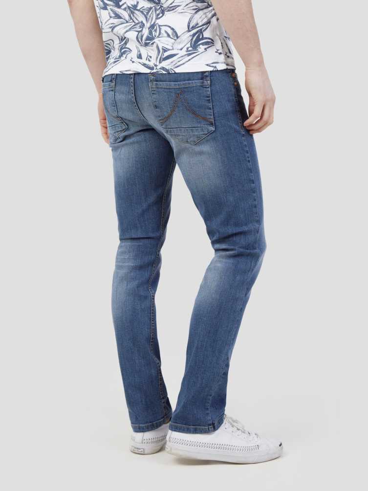 Copper Rivet Men's 3D Whisker Skinny Denim Jeans